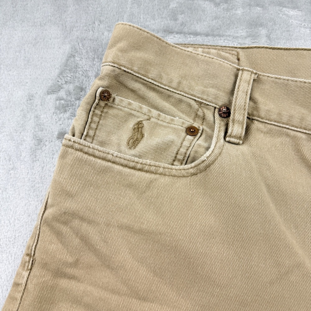 Polo Ralph Lauren Classic 867 Cutoff Shorts Tan Khaki Men's 32 - Picture 12 of 13